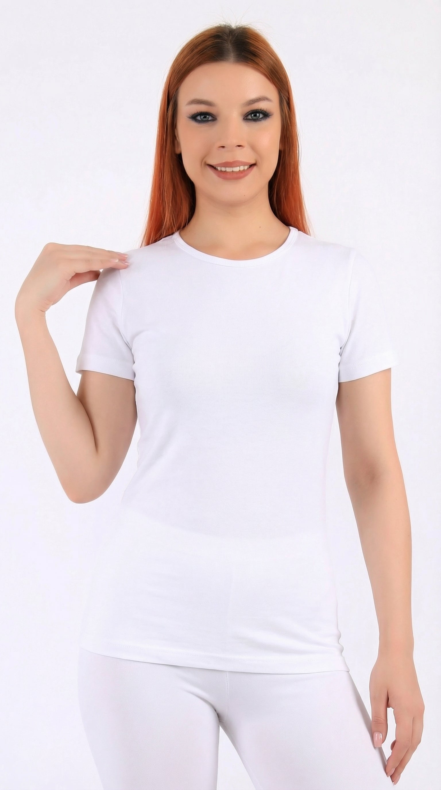 اندر شيرت نسائي نص كم قطن استرتش