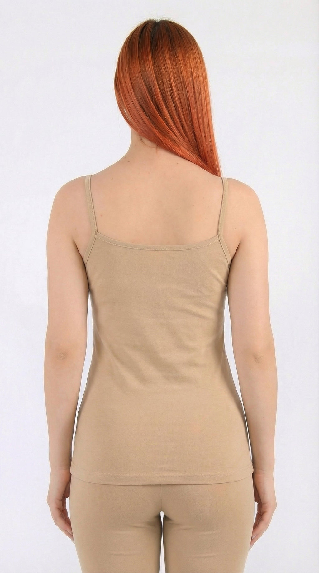 فانيلة نسائية حمالات رفيعة قطن استرتش