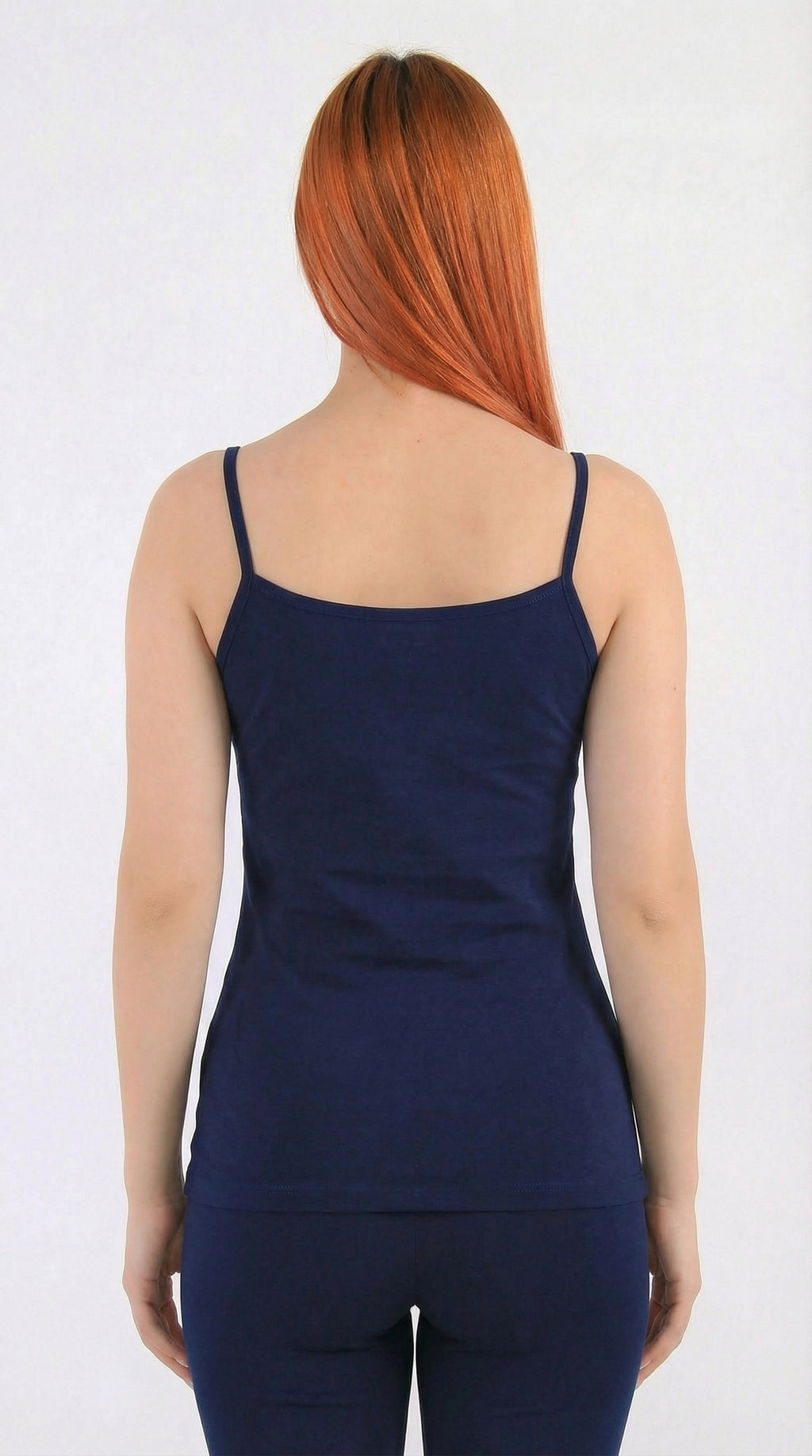 فانيلة نسائية حمالات رفيعة قطن استرتش