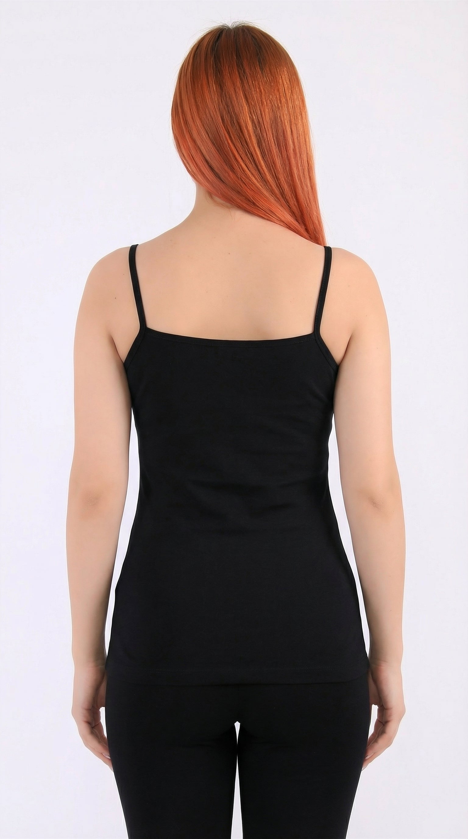 فانيلة نسائية حمالات رفيعة قطن استرتش