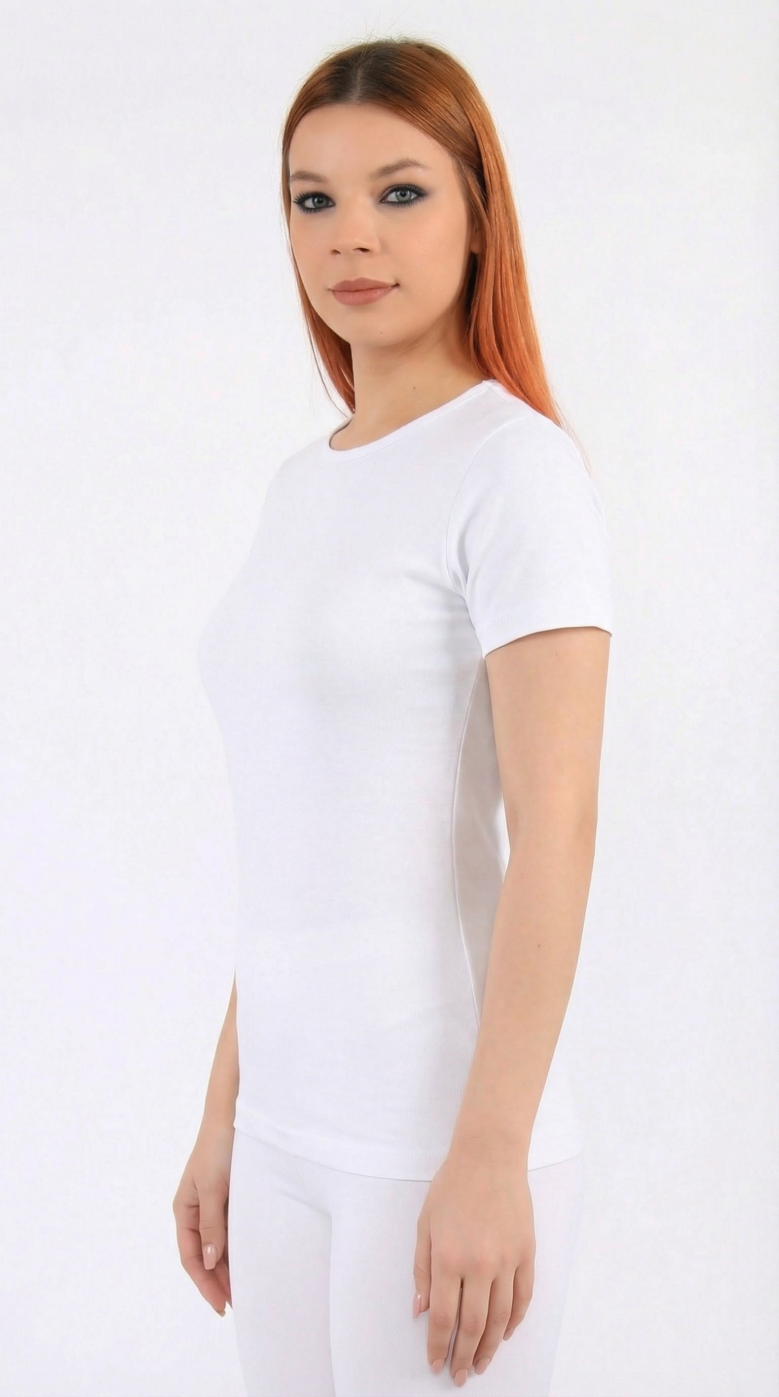 اندر شيرت نسائي نص كم قطن استرتش