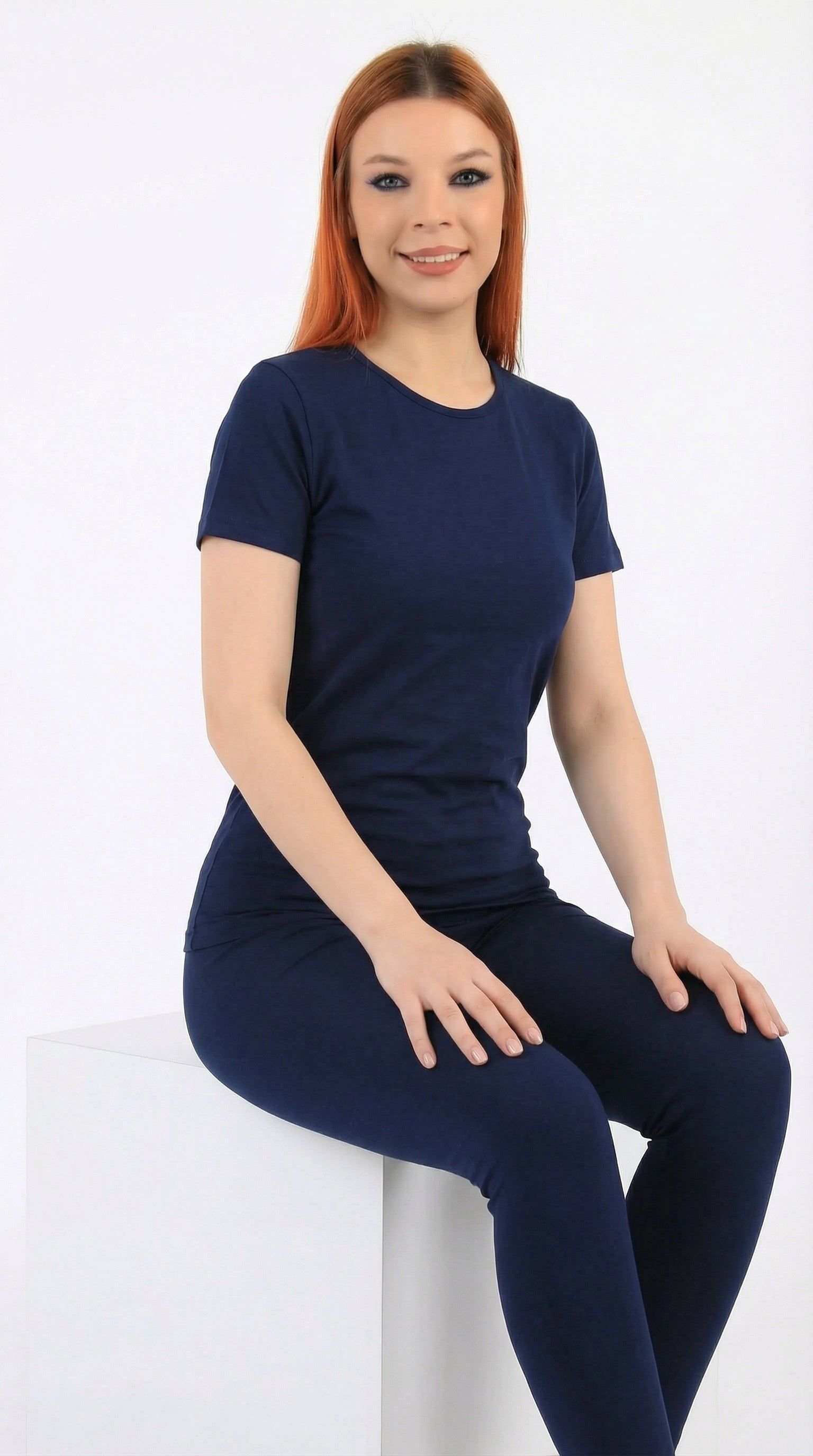 اندر شيرت نسائي نص كم قطن استرتش