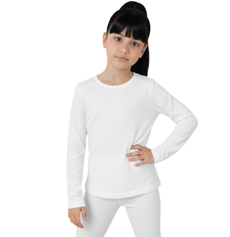 فانيلة بناتي كم طويل قطن استرتش