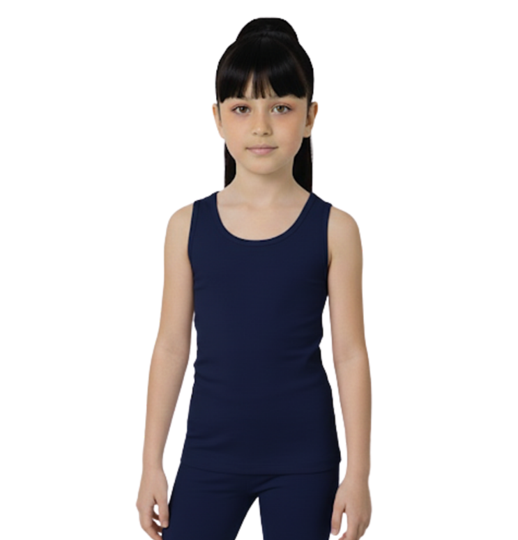 فانيلة بناتي بدون أكمام قطن مريح