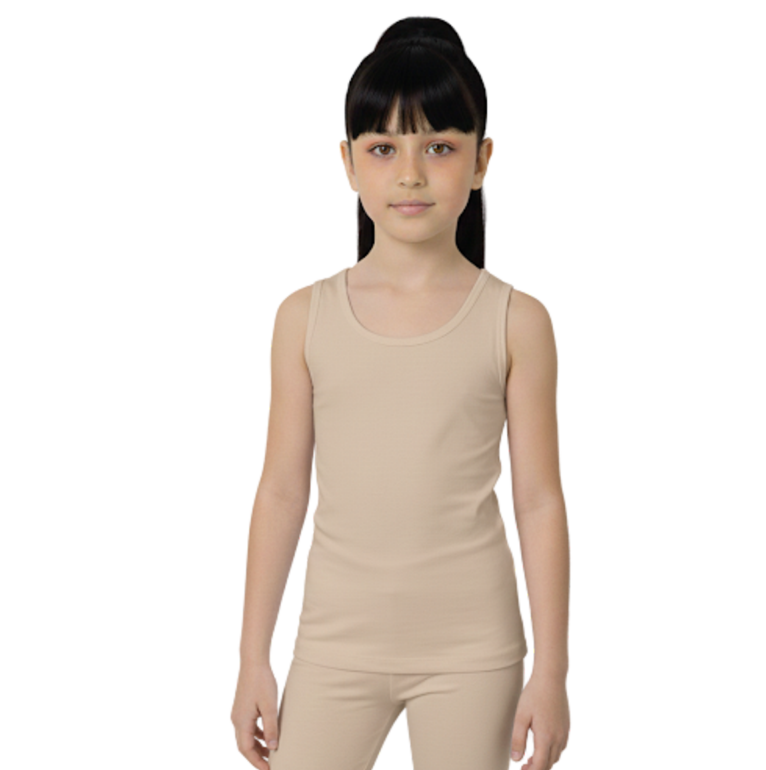 فانيلة بناتي بدون أكمام قطن مريح