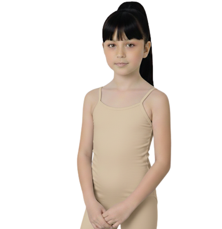 فانيلة بناتي حمالات قطن استرتش