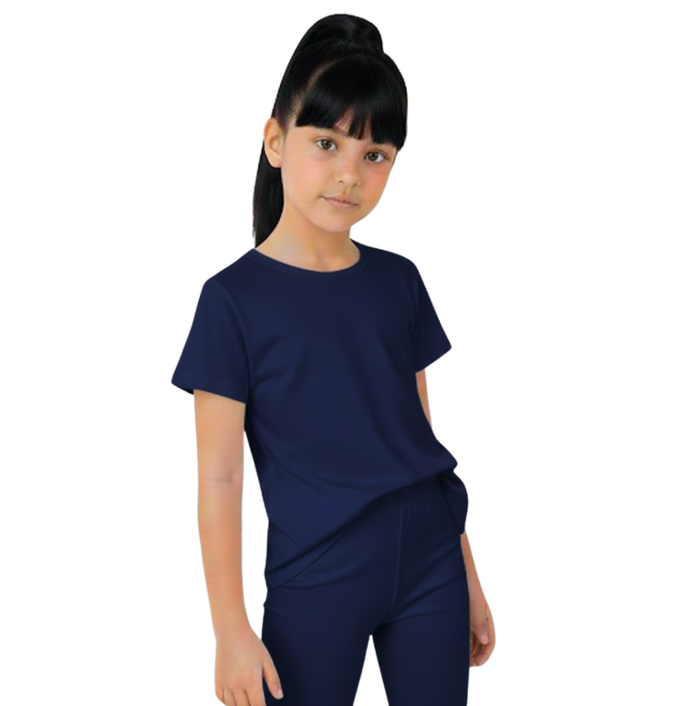 تيشيرت بناتي نص كم قطن استرتش